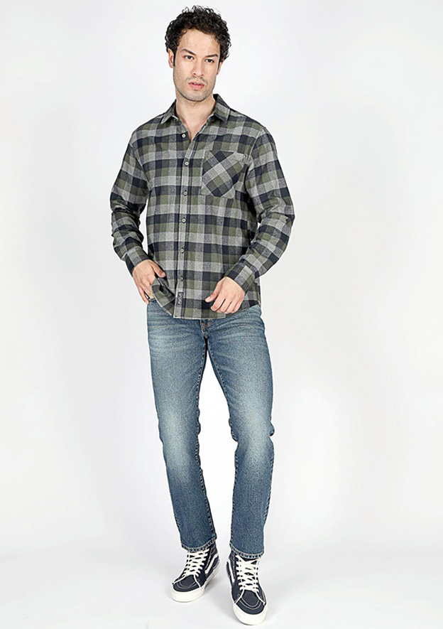 HAKİ-LACİVERT KARE