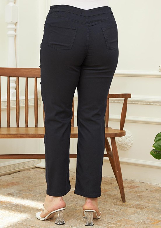 RMG - 1341 Kadın Lacivert Normal Bel Pantolon