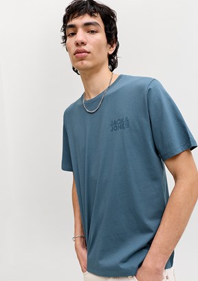 JACK&JONES JJECORP - 12151955 Erkek Çok Renkli Baskılı T-Shirt
