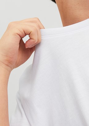 JACK&JONES JJECORP - 12151955 Erkek Beyaz Baskılı T-Shirt