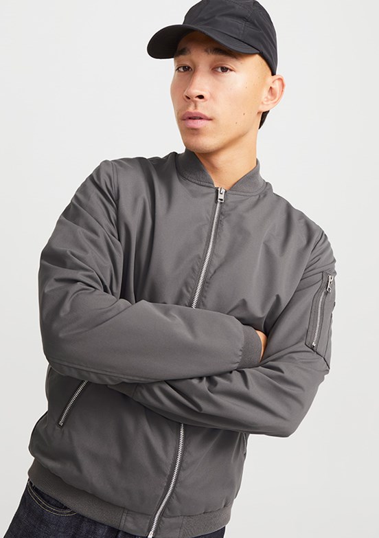 JACK&JONES JJERUSH BOMBER NOOS - 12165203 Erkek Çok Renkli Bomber Mont