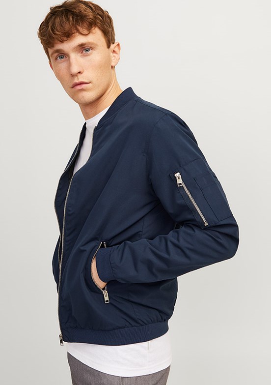 JACK&JONES JJERUSH BOMBER NOOS - 12165203 Erkek Çok Renkli Bomber Mont