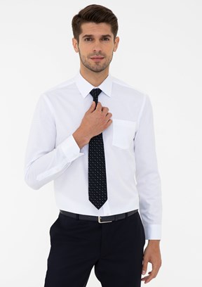 Pierre Cardin Beyaz Erkek Dokuma Gömlek