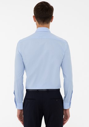 Pierre Cardin Mavi Erkek Dokuma Gömlek