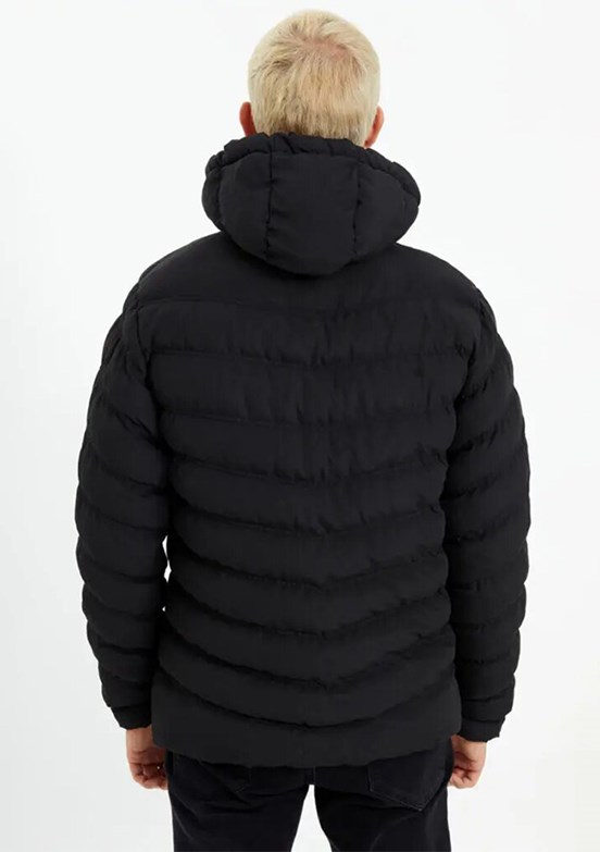 THE CROW Siyah Unisex Yetişkin Kapüşonlu Mont