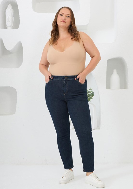 RMG Lacivert Kadın Normal Bel Jean Pantolon