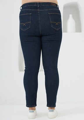 RMG Lacivert Kadın Normal Bel Jean Pantolon