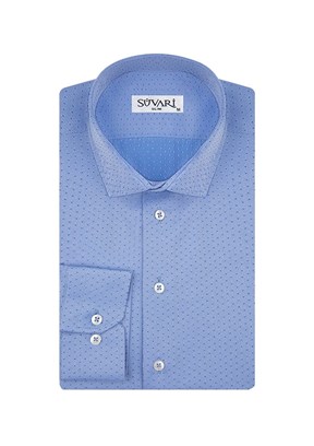 SÜVARİ - GM2024700182 Erkek Mavi Slim Gömlek