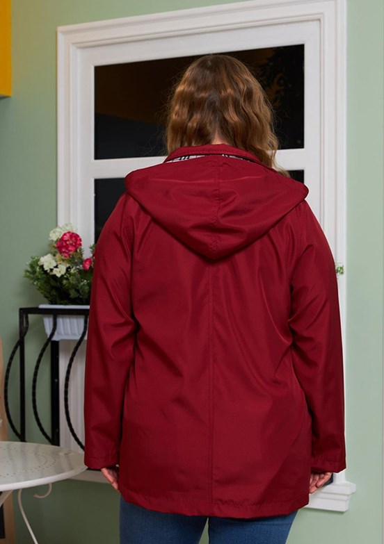 RMG Bordo Kadın Trençkot