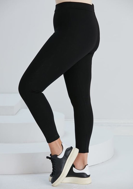 RMG - 1577 Kadın Siyah Basic Tayt