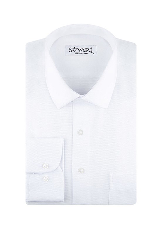 SÜVARİ - GM2025000166 Erkek Beyaz Regular Gömlek