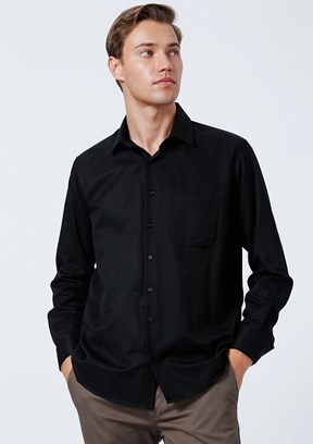 SÜVARİ - GM2025000167 Erkek Siyah Regular Gömlek