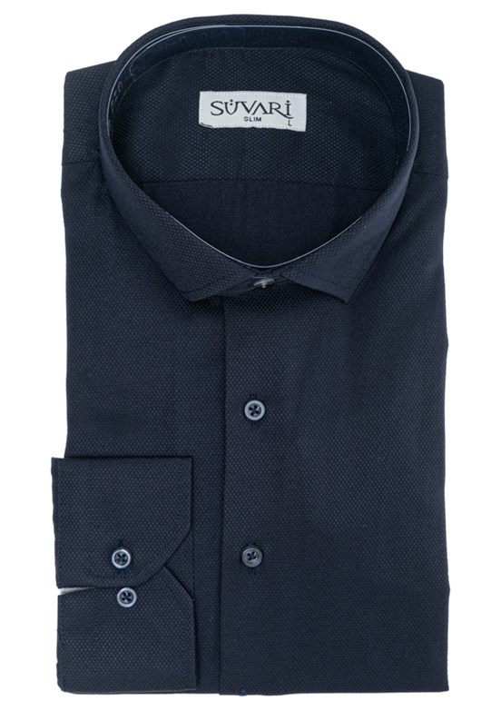 SÜVARİ - GM2024700294 Erkek Mavi Slim Gömlek