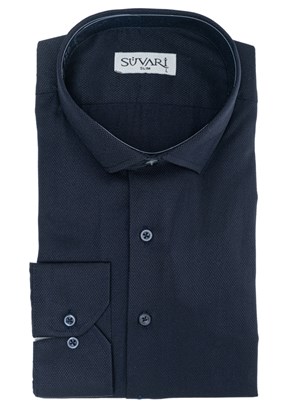 SÜVARİ - GM2024700294 Erkek Mavi Slim Gömlek