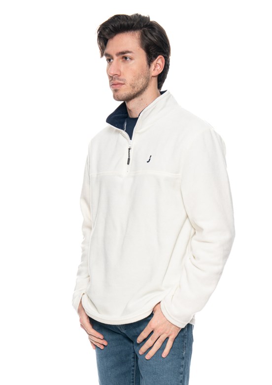 JOHNNY JOE Beyaz Erkek Sweat Shirt
