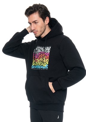 JOHNNY JOE Siyah Erkek Sweat Shirt