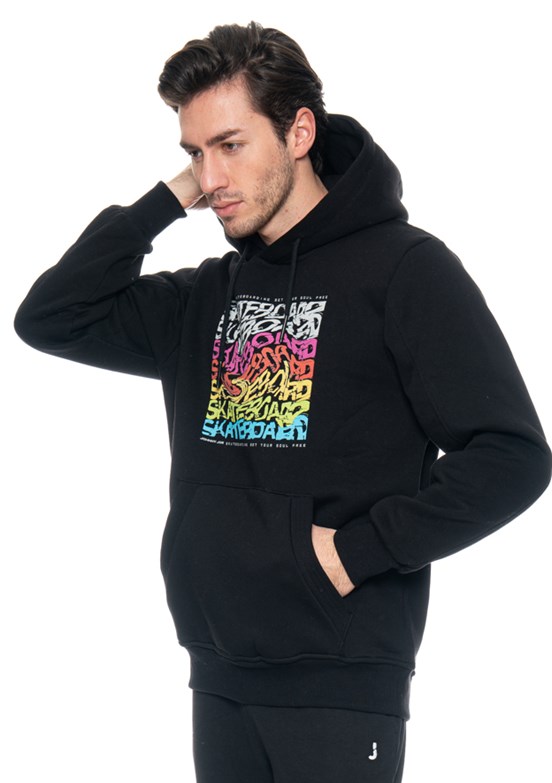 JOHNNY JOE Siyah Erkek Sweat Shirt
