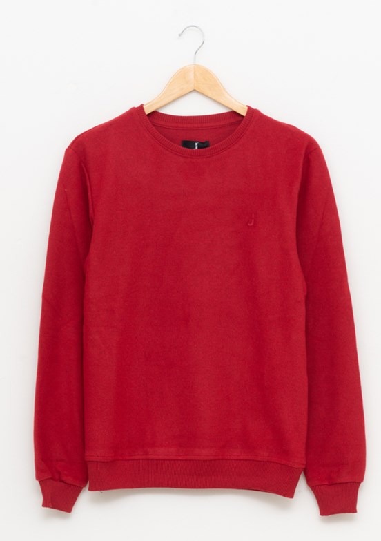 JOHNNY JOE Bordo Erkek Sweat Shirt