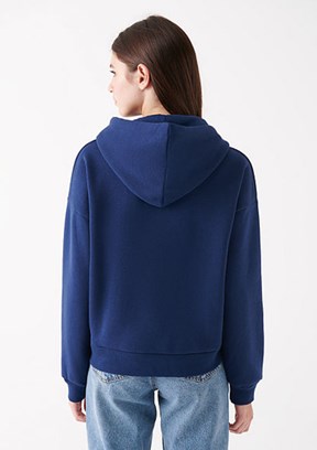 Mavi Kadın Baskılı Sweatshirt