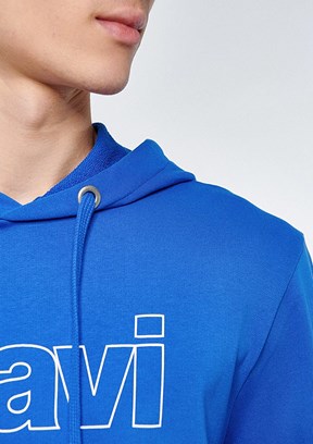 Mavi Çok Renkli Erkek Baskılı Sweatshirt