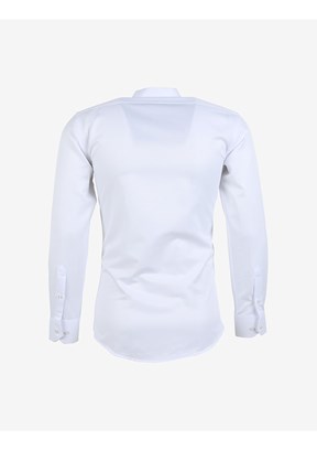 Süvari Beyaz Erkek Slim Gömlek