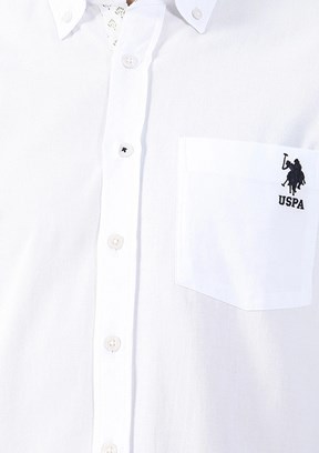 US POLO ASSN Beyaz Erkek Uzun Kol Gömlek