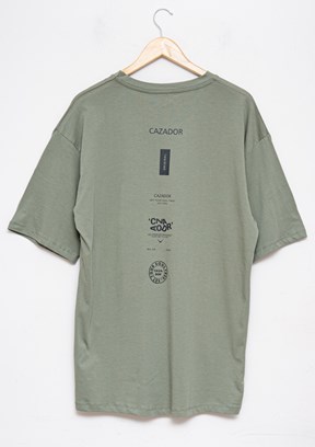 Cazador Yeşil Erkek Bisiklet Yaka T-Shirt