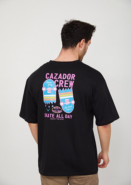 Cazador Erkek Bisiklet Yaka T-Shirt