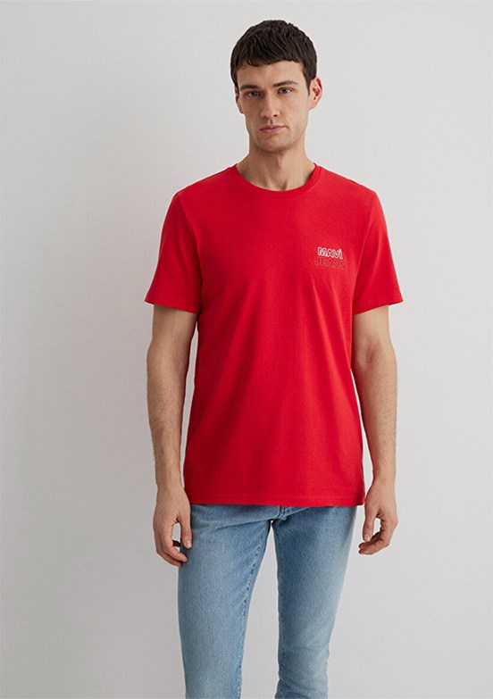 MAVİ Jeans Kırmızı Erkek Baskılı T-shirt