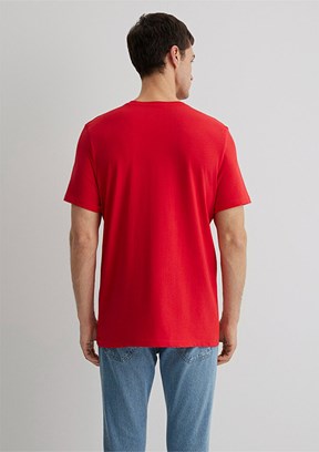 MAVİ Jeans Kırmızı Erkek Baskılı T-shirt