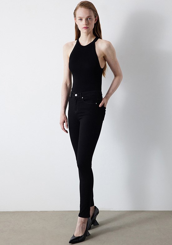 İPEKYOL - I00000018003 Kadın Siyah Skinny Jean Pantolon