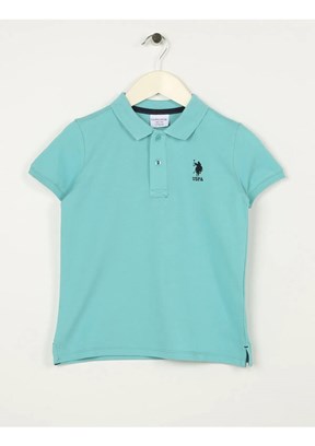U.S. Polo Assn Yeşil Erkek Çocuk Polo Yaka T-Shirt