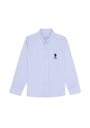 US POLO ASSN Mavi Erkek Çocuk Dokuma Gömlek