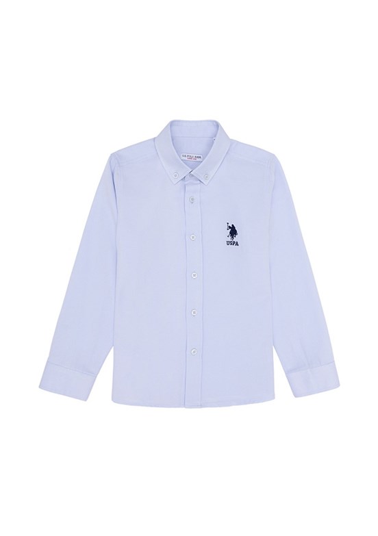 US POLO ASSN Mavi Erkek Çocuk Dokuma Gömlek