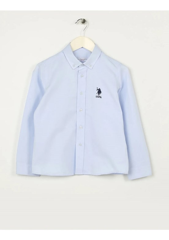 US POLO ASSN Mavi Erkek Çocuk Dokuma Gömlek