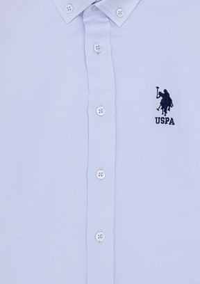 US POLO ASSN Mavi Erkek Çocuk Dokuma Gömlek