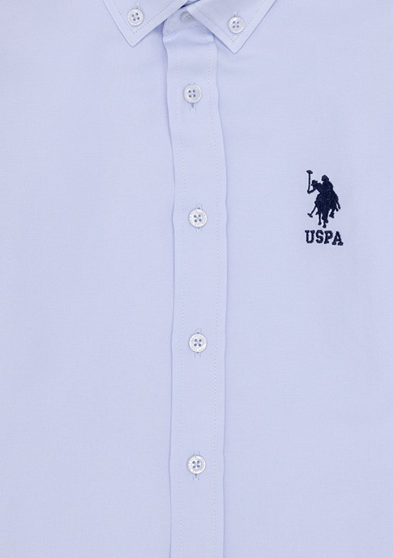 US POLO ASSN Mavi Erkek Çocuk Dokuma Gömlek