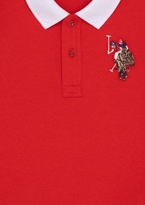 US POLO ASSN Kırmızı Erkek Çocuk Polo Yaka T-Shirt