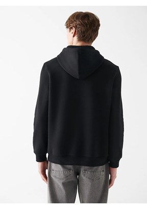 MAVİ - M0610941-900 Erkek Siyah Baskılı Sweatshirt