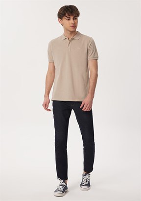 Lee Cooper Bej Erkek Polo Yaka T-Shirt
