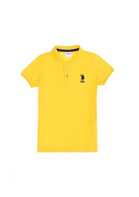 U.S. Polo Assn Sarı Erkek Çocuk Polo Yaka T-Shirt