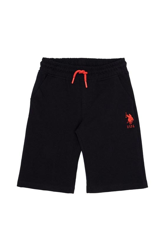 US POLO ASSN Siyah Erkek Çocuk Kapri Şort