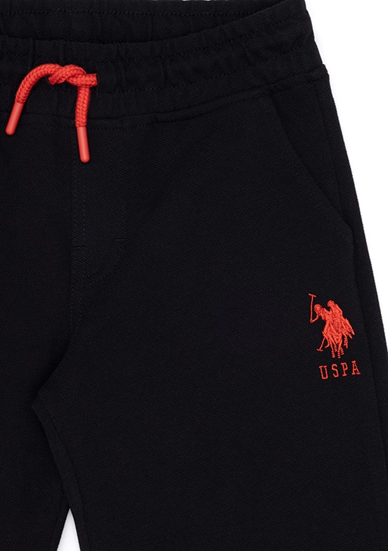US POLO ASSN Siyah Erkek Çocuk Kapri Şort