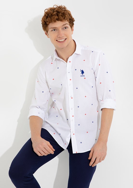 U.S. Polo Assn Mavi Erkek Dokuma Gömlek