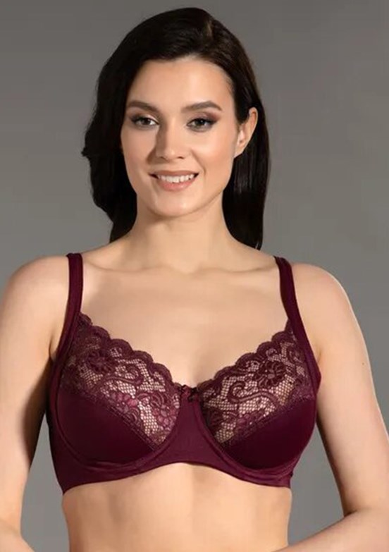 New Bra Bordo Kadın Toparlayıcı Sütyen