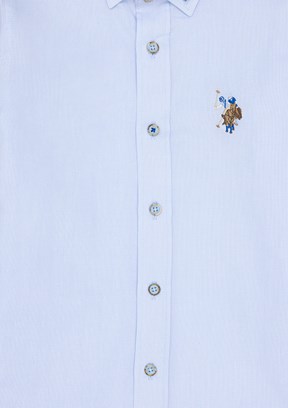 U.S. Polo Assn Mavi Erkek Çocuk Dokuma Gömlek
