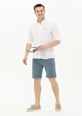 U.S. Polo Assn Turuncu Erkek Dokuma Gömlek