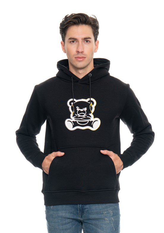 Johnny Joe Erkek Fermuarsız Kapüşonlu Sweatshirt