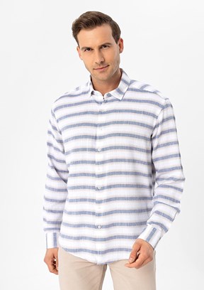 COTTON DESENLİ SLIM UZUN KOL, L, Bej