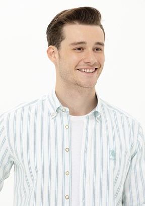 U.S. Polo Assn Mavi Erkek Uzun Kol Gömlek
